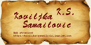 Koviljka Samailović vizit kartica